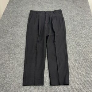 Dress Pants‎ Trousers Mens 36W Black Virgin Wool Pleated Front Formal Classic